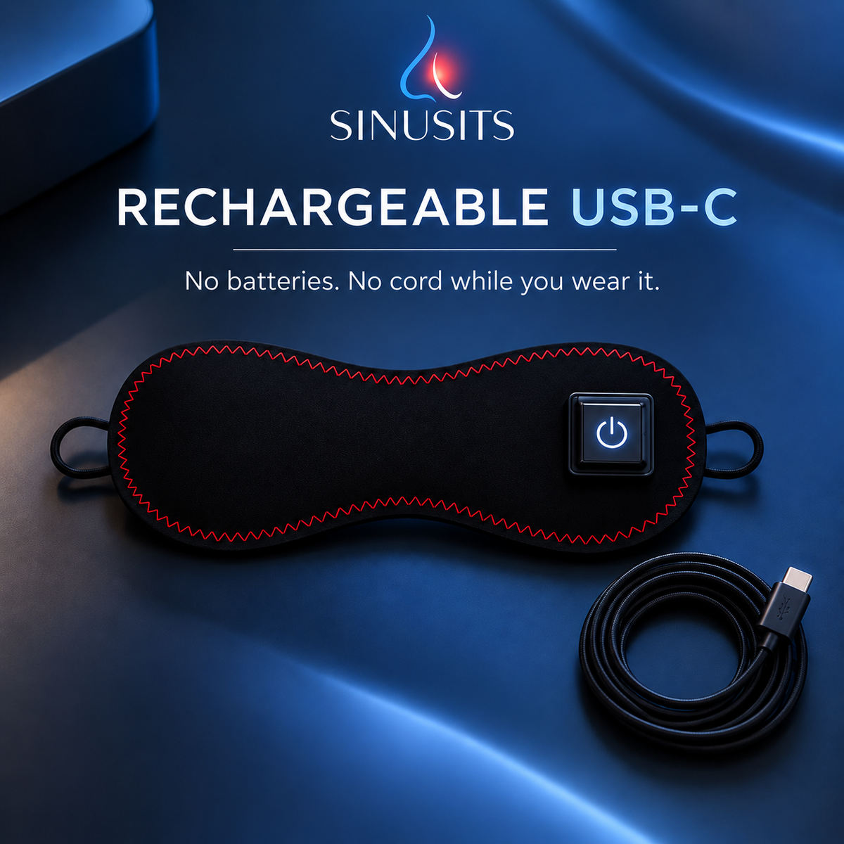 Sinus & Stuffy Nose Relief — SINUSITS™ Red Light Heated Nose Band