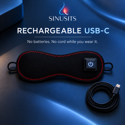 Sinus & Stuffy Nose Relief — SINUSITS™ Red Light Heated Nose Band