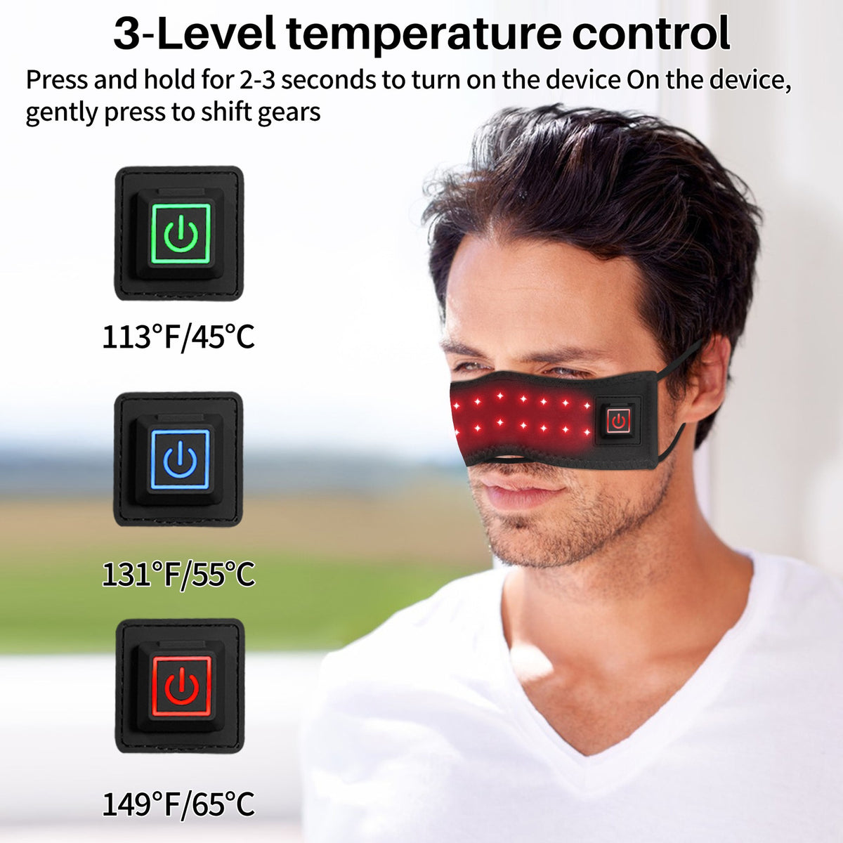 Red Light Heated Nasal Mask